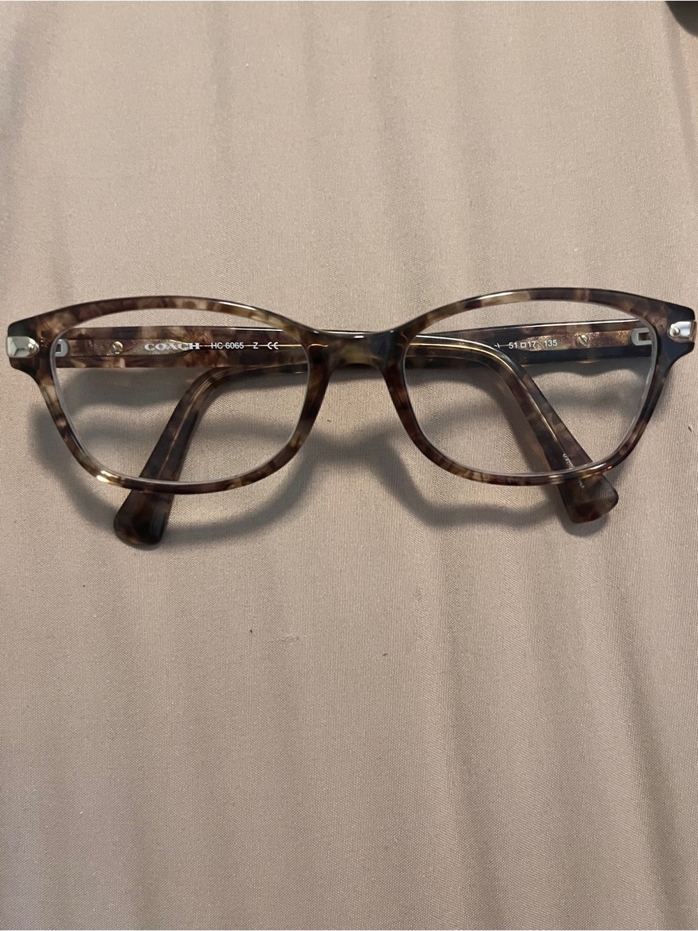 Coach Confetti Light Brown Tortoiseshell Glasses Frame